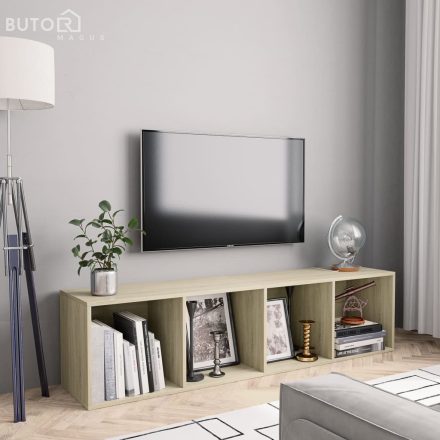 vidaXL sonoma tölgy színű könyv-/TV-szekrény 143 x 30 x 36 cm