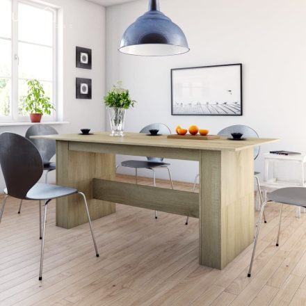 vidaXL sonoma tölgy színű szerelt fa étkezőasztal 180 x 90 x 76 cm