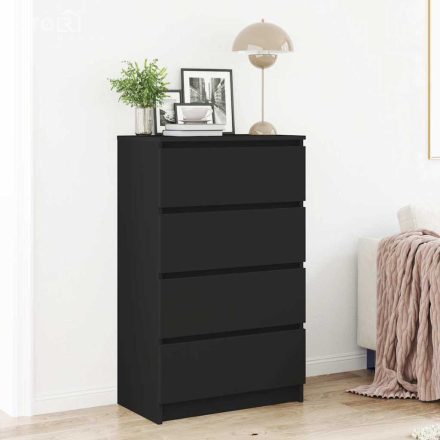 vidaXL fekete szerelt fa tálalószekrény 60 x 35 x 98,5 cm
