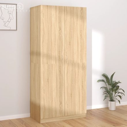 vidaXL sonoma tölgy színű szerelt fa ruhásszekrény 90 x 52 x 200 cm