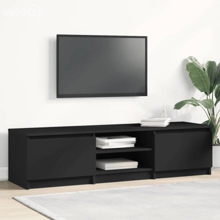 vidaXL fekete szerelt fa TV-szekrény 140 x 40 x 35,5 cm