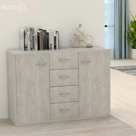 vidaXL betonszürke szerelt fa tálalószekrény 88 x 30 x 65 cm