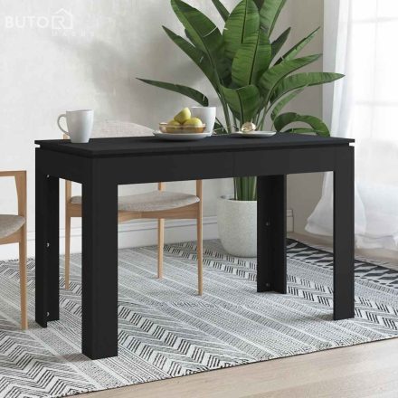 vidaXL fekete szerelt fa étkezőasztal 120 x 60 x 76 cm