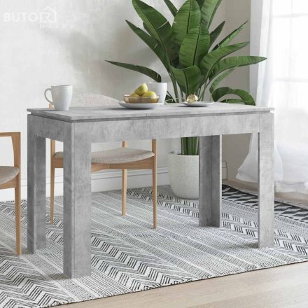 vidaXL betonszürke szerelt fa étkezőasztal 120 x 60 x 76 cm