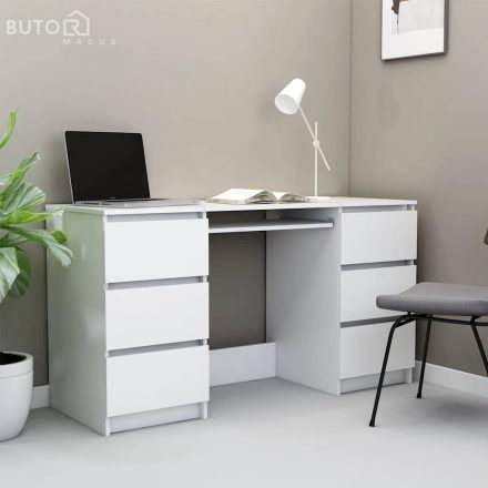 vidaXL fehér szerelt fa íróasztal 140 x 50 x 77 cm