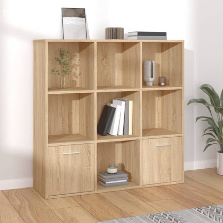 vidaXL sonoma tölgy színű szerelt fa könyvszekrény 98 x 30 x 98 cm