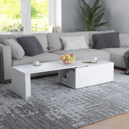 vidaXL fehér szerelt fa dohányzóasztal 150 x 50 x 35 cm
