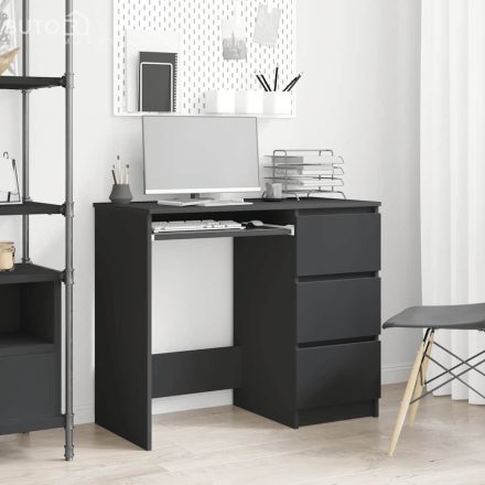 vidaXL fekete szerelt fa íróasztal 90 x 45 x 76 cm