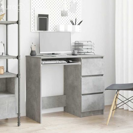 vidaXL betonszürke szerelt fa íróasztal 90 x 45 x 76 cm