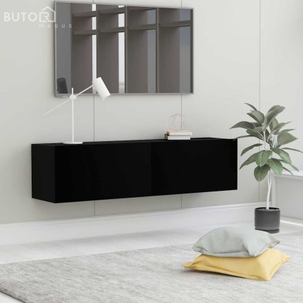 vidaXL fekete szerelt fa TV-szekrény 120 x 30 x 30 cm