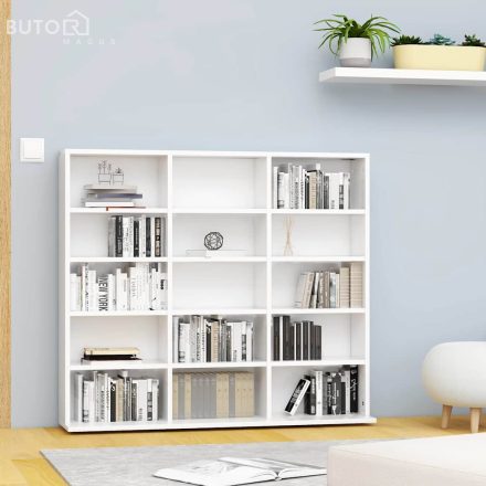 vidaXL fehér szerelt fa CD-tartó szekrény 100 x 23 x 89,5 cm