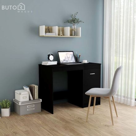 vidaXL fekete szerelt fa íróasztal 100 x 50 x 76 cm