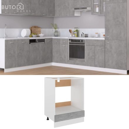 vidaXL Lyon betonszürke szerelt fa sütőszekrény 60 x 46 x 81,5 cm