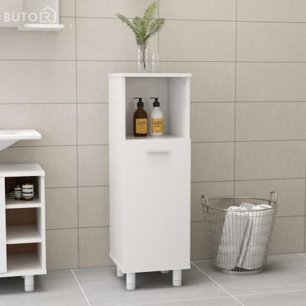 vidaXL magasfényű fehér szerelt fa fürdőszobaszekrény 30 x 30 x 95 cm