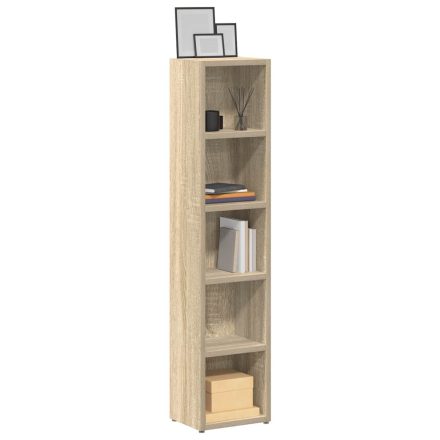 vidaXL 2 db sonoma-tölgy forgácslap CD-tartó szekrény 21x16x93,5 cm