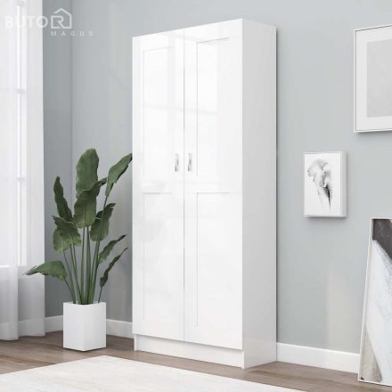 vidaXL fehér szerelt fa könyvszekrény 82,5 x 30,5 x 185,5 cm
