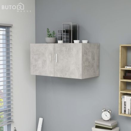 vidaXL betonszürke szerelt fa falra szerelhető szekrény 80x39x40 cm