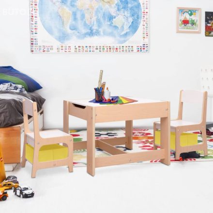 vidaXL MDF gyerekasztal két székkel