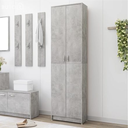 vidaXL betonszürke szerelt fa előszobaszekrény 55 x 25 x 189 cm