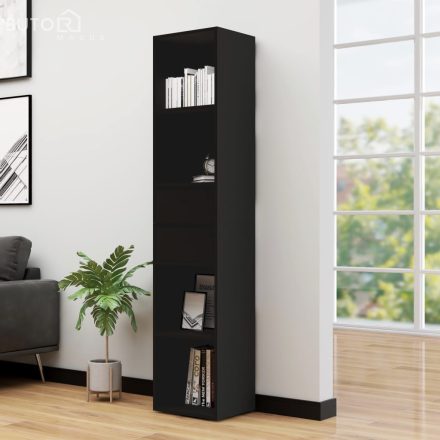 vidaXL fekete szerelt fa könyvszekrény 36 x 30 x 171 cm