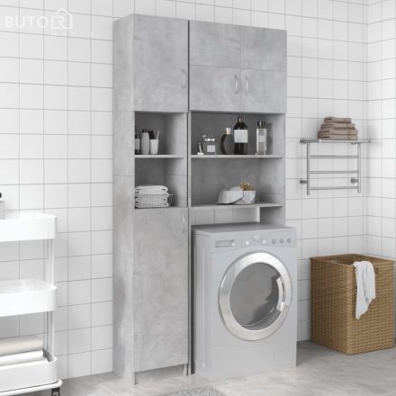vidaXL betonszürke szerelt fa fürdőszobaszekrény 32 x 25,5 x 190 cm