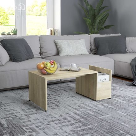 vidaXL sonoma tölgy színű szerelt fa dohányzóasztal 90 x 45 x 35 cm