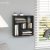 vidaXL fekete szerelt fa fali polc 45,1 x 16 x 45,1 cm