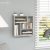 vidaXL betonszürke szerelt fa fali polc 45,1 x 16 x 45,1 cm