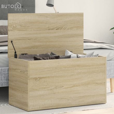 vidaXL sonoma tölgy színű szerelt fa tárolóláda 84 x 42 x 46 cm