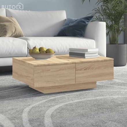 vidaXL sonoma tölgy színű szerelt fa dohányzóasztal 90 x 60 x 31 cm