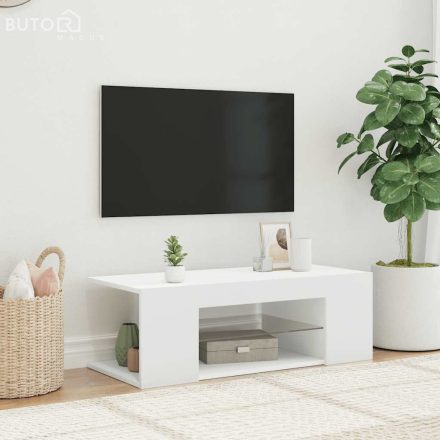 vidaXL fehér TV-szekrény LED-lámpákkal 90 x 39 x 30 cm