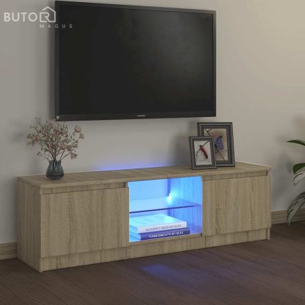 vidaXL sonoma tölgy színű TV-szekrény LED lámpákkal 120x30x36 cm