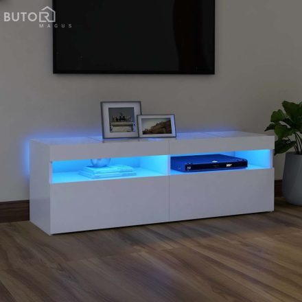 vidaXL fehér TV-szekrény LED-lámpákkal 120 x 35 x 40 cm