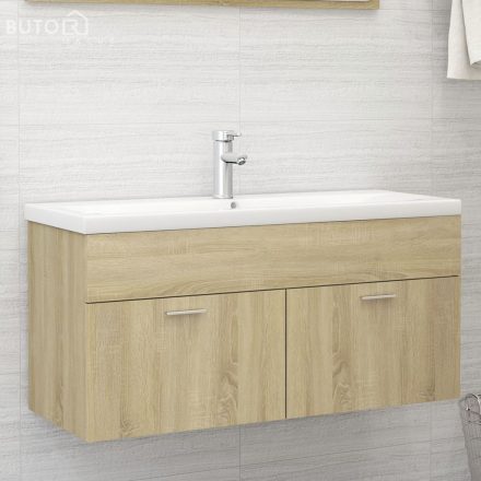 vidaXL sonoma tölgy színű szerelt fa mosdószekrény 100 x 38,5 x 46 cm