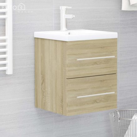 vidaXL sonoma tölgy színű szerelt fa mosdószekrény 41 x 38,5 x 48 cm