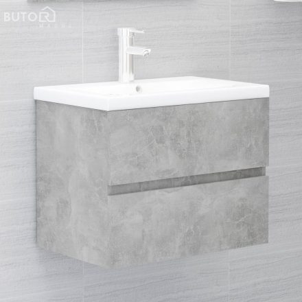 vidaXL betonszürke szerelt fa mosdószekrény 60 x 38,5 x 45 cm