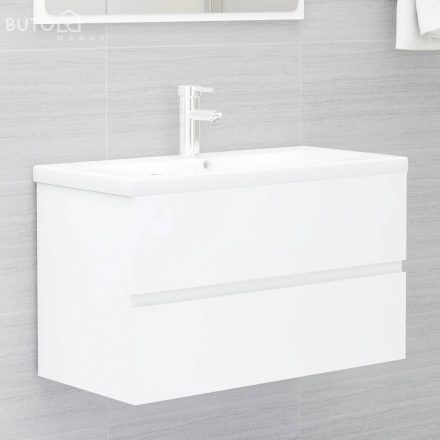 vidaXL fehér szerelt fa mosdószekrény 80 x 38,5 x 45 cm