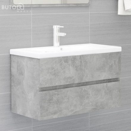 vidaXL betonszürke szerelt fa mosdószekrény 80 x 38,5 x 45 cm