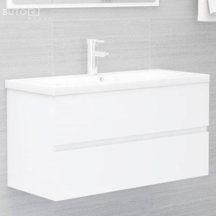 vidaXL fehér szerelt fa mosdószekrény 90 x 38,5 x 45 cm