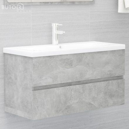 vidaXL betonszürke szerelt fa mosdószekrény 90 x 38,5 x 45 cm