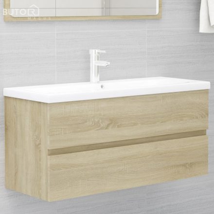 vidaXL sonoma tölgy színű szerelt fa mosdószekrény 100 x 38,5 x 45 cm