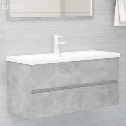 vidaXL betonszürke szerelt fa mosdószekrény 100 x 38,5 x 45 cm
