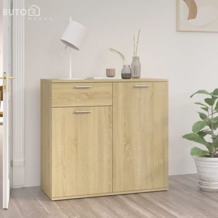vidaXL sonoma tölgy színű szerelt fa tálalószekrény 80 x 36 x 75 cm