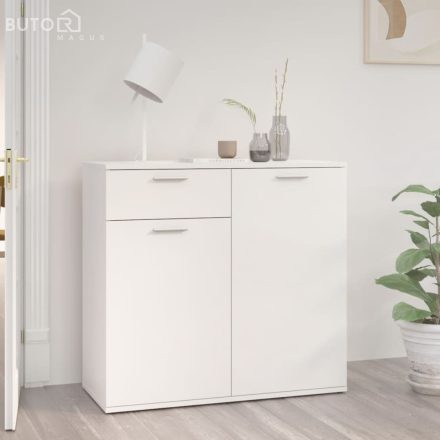 vidaXL magasfényű fehér szerelt fa tálalószekrény 80 x 36 x 75 cm