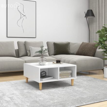 vidaXL fehér szerelt fa dohányzóasztal 60x60x30 cm