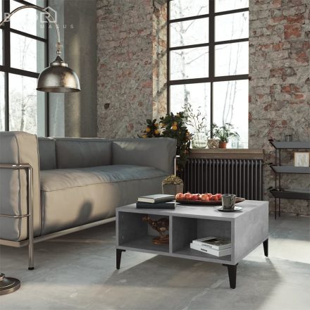 vidaXL betonszürke szerelt fa dohányzóasztal 60 x 60 x 30 cm