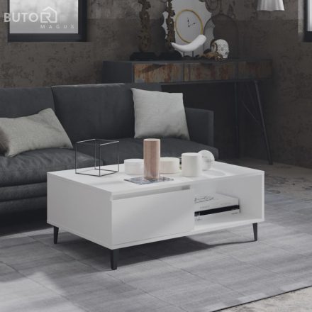 vidaXL fehér szerelt fa dohányzóasztal 90 x 60 x 35 cm