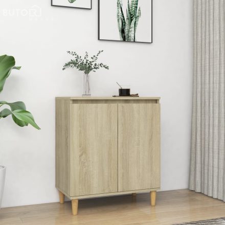 vidaXL szerelt fa tálalószekrény tömör falábakkal 60x35x70 cm