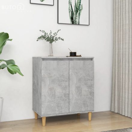 vidaXL betonszürke szerelt fa tálalószekrény falábakkal 60x35x70 cm