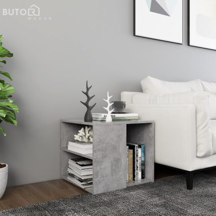 vidaXL betonszürke szerelt fa kisasztal 50 x 50 x 45 cm